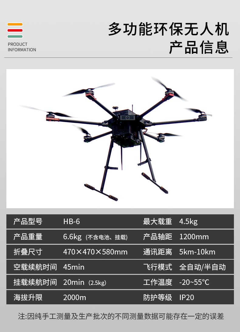 環(huán)保無人機 HB-6型(圖2)